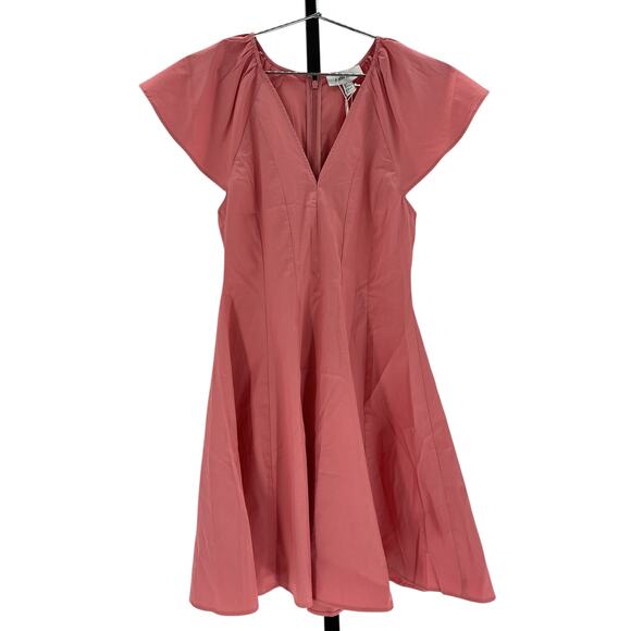 & Other Stories 'Flared' Pink Cotton Mini Dress Size 4 - Picture 2 of 4